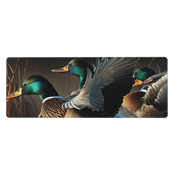 Mallards Duck Cool Hunting Mouse Pad Extended Large Gaming Mousepad Non-Slip Rubber Big Keyboard Desk Mat 31.5 X 11.8 Inch