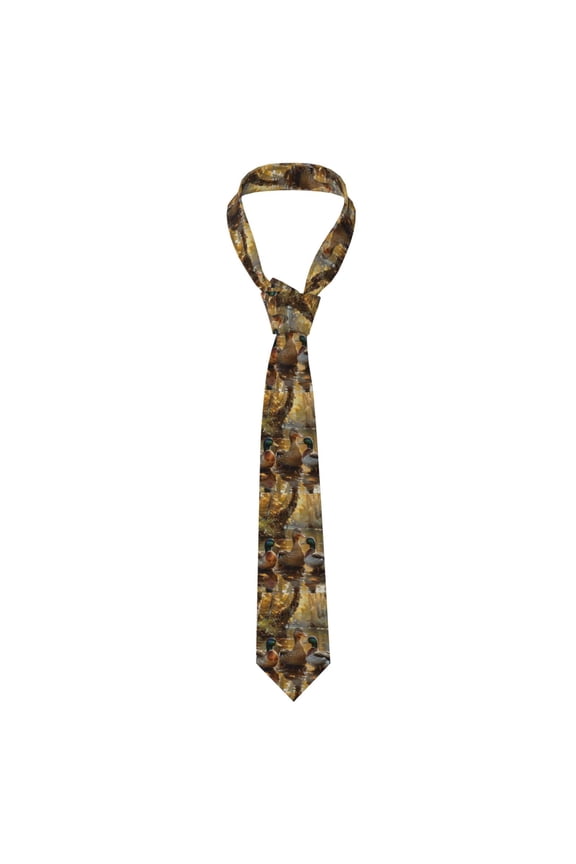 Mallards Duck Cute Hunting Art Men's Formal Necktie Business Suit Accessory Ties for Weddings Banquets Office Gift