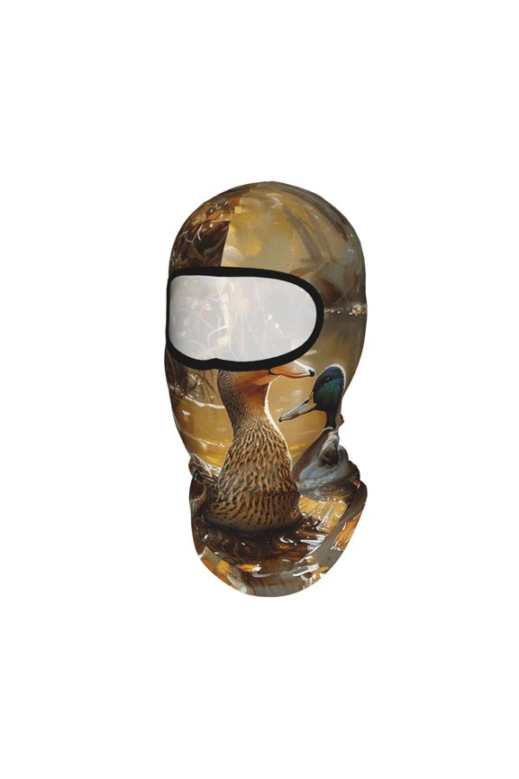 Mallards Duck Cute Hunting Art Unisex Balaclava Ski Mask Full Face Cover for Cold Weather & UV Protection, Breathable Cooling Helmet Liner