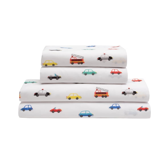 Mallary by Matthew Kids Super-Soft 100% Microfiber Print Sheet, Cars, Twin