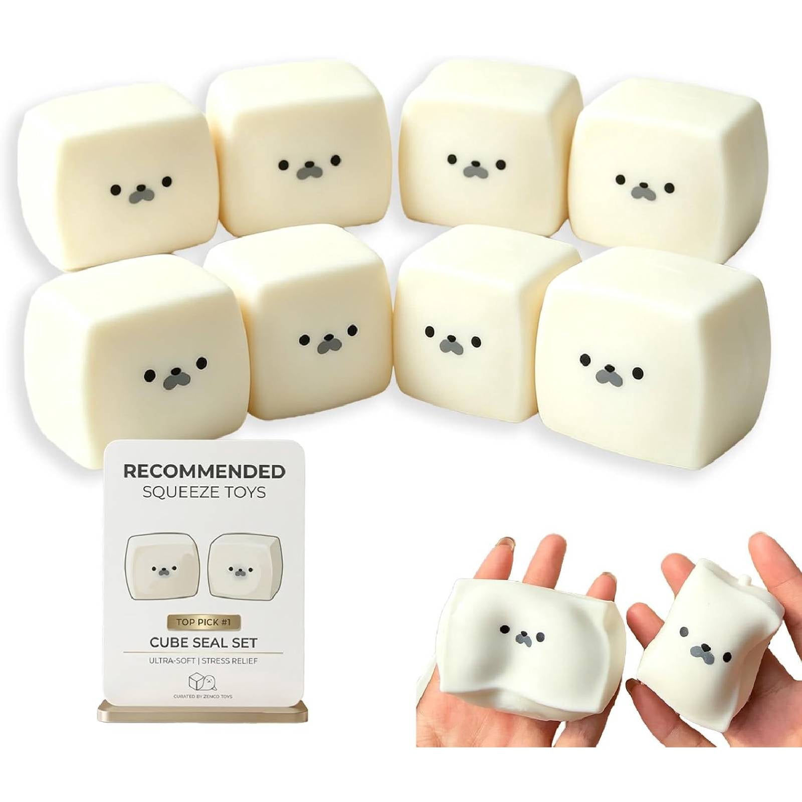 Malleable Milk Brick Seal Tofu Squishy Toy,Soft Satisfyingly ...