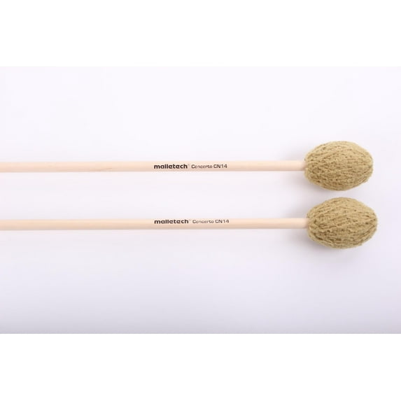 Malletech Concerto Marimba Mallets Set of 4 (2 Matched Pairs) Khaki