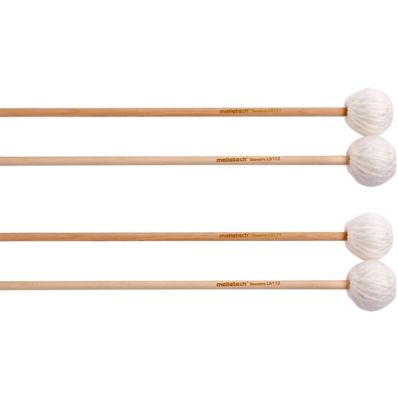 Malletech Stevens Marimba Mallets Set of 4 (2 Matched Pairs) 17Z