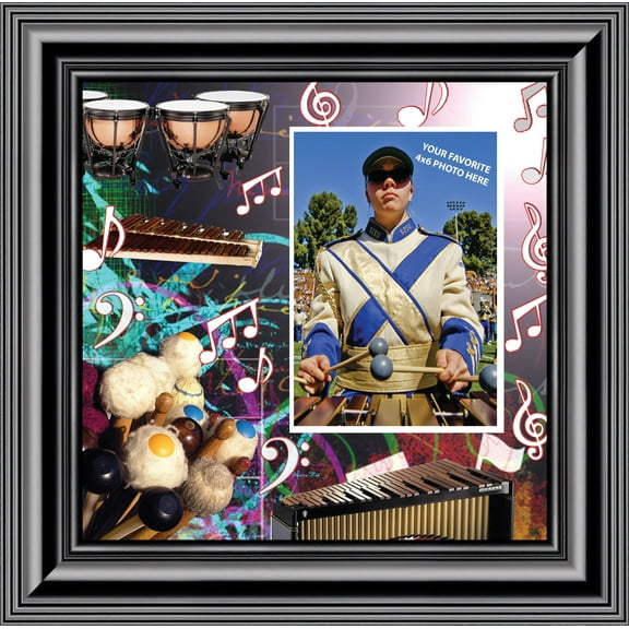 Mallets, Xylophone, Timpani Marching or Concert Band Personalized Picture Frame, 10X10 3509