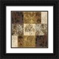 thumbnail image 1 of Mallett, Keith 12x12 Black Ornate Wood Framed with Double Matting Museum Art Print Titled - Floral and Still Life Nine Patch, 1 of 4