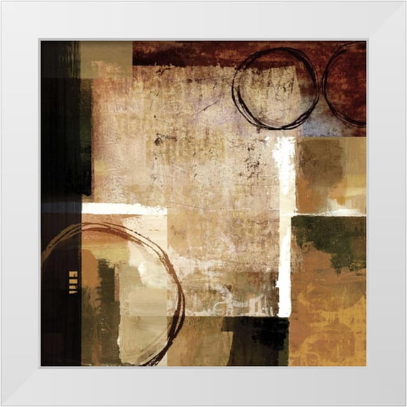 Mallett, Keith 12x12 White Modern Wood Framed Museum Art Print Titled - Broadway Rhythm