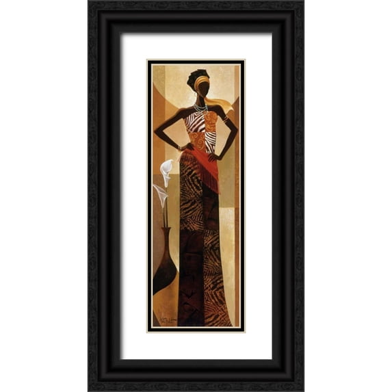 Mallett, Keith 13x32 Black Ornate Wood Framed with Double Matting Museum Art Print Titled - Amira
