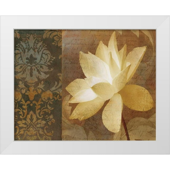 Mallett, Keith 14x12 White Modern Wood Framed Museum Art Print Titled - Lettre DAmour II
