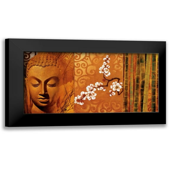 Mallett, Keith 14x9 Black Modern Framed Museum Art Print Titled - Buddha Panel I