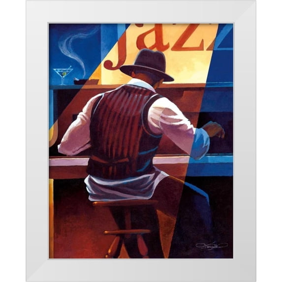 Mallett, Keith 26x32 White Modern Wood Framed Museum Art Print Titled - Ragtime