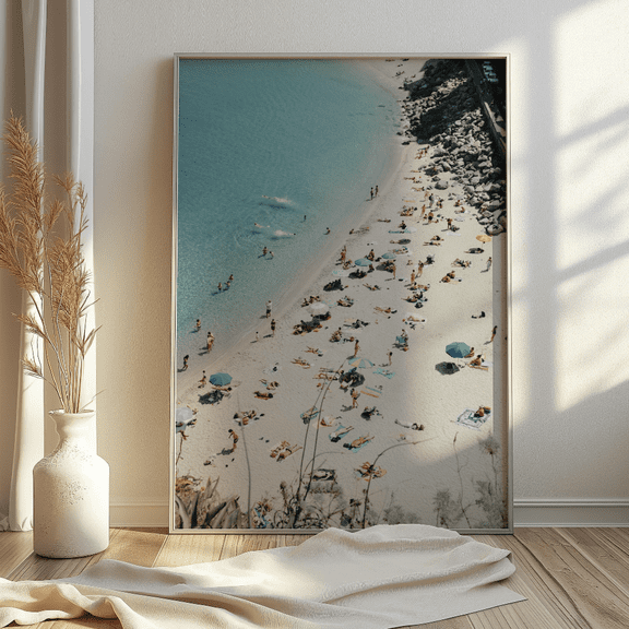 Mallorca Mediterranean Spain Coastal Beach Poster, Poster Home Decor , Poster Print Only