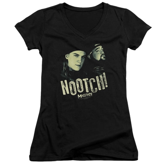 Mallrats Nootch Junior Women's T-Shirt V-Neck Black