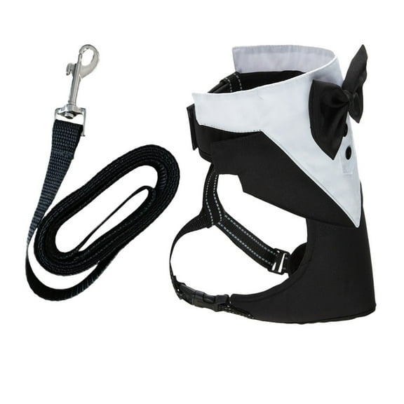 Malltop Shawn Pet Leash Anti Breakaway Dog Suit Chest Harness Tuxedo Set Includes Chest Harness Leash