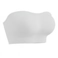 thumbnail image 1 of Athletic Sports Bra Women Lightly Lined Bra Feature V-Neck Strapless Bra Style W-1534 Hook and Eye Closure Bras Wireless White L, 1 of 3