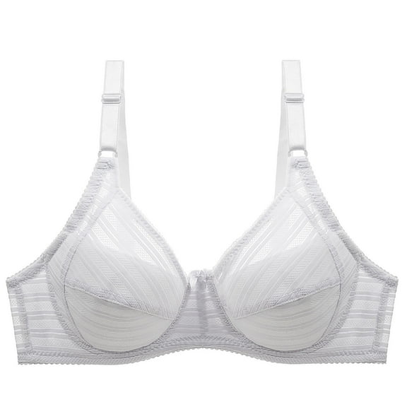 LLYWEY Backless Bras on Clearance Sleep Bras Women Ladies Wire-Free Bra Style-803 Women Padded Bra Feature Adult Female Sports Sports Bras White 42B