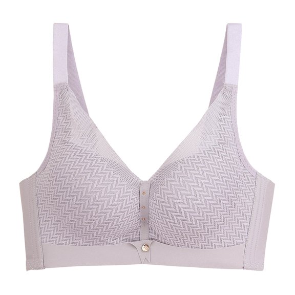 Backless Sports Bra Women No Underwire Bra Feature V-Neck Molded Bra Style W-398 Purple 40
