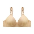 thumbnail image 1 of Backless Strapless Bra Women No Underwire Bra Feature V-Neck Training Bra Style W-1313 Hook and Eye Closure Bra No Underwire Beige 40, 1 of 4