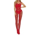 thumbnail image 1 of Bra and Panty Set Women Seamless Bra Feature V-Neck Longline Bra Style W-735 Red M, 1 of 7