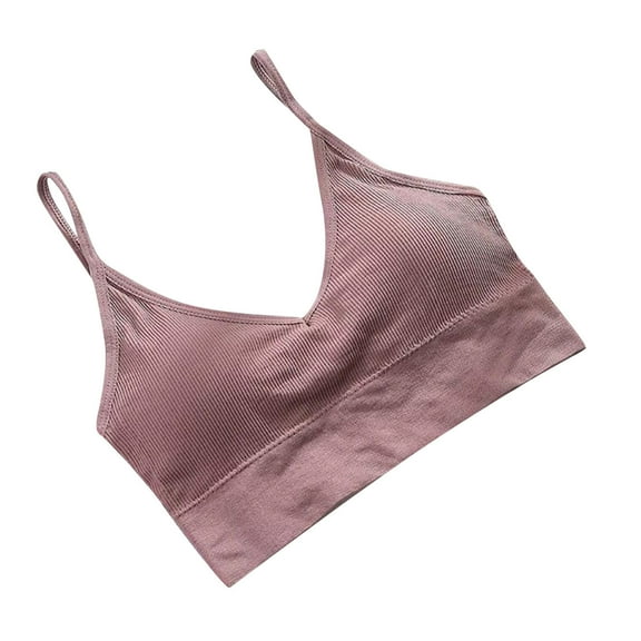 Bralettes for Women Lace Bra Wire-Free Underwear Pullover Bra Everyday Underwear Wrap Chest No Underwire Bras V-Neck Lace Bra Hook and Eye Closure Push-up Bra Style Y-430 , Khaki One Size