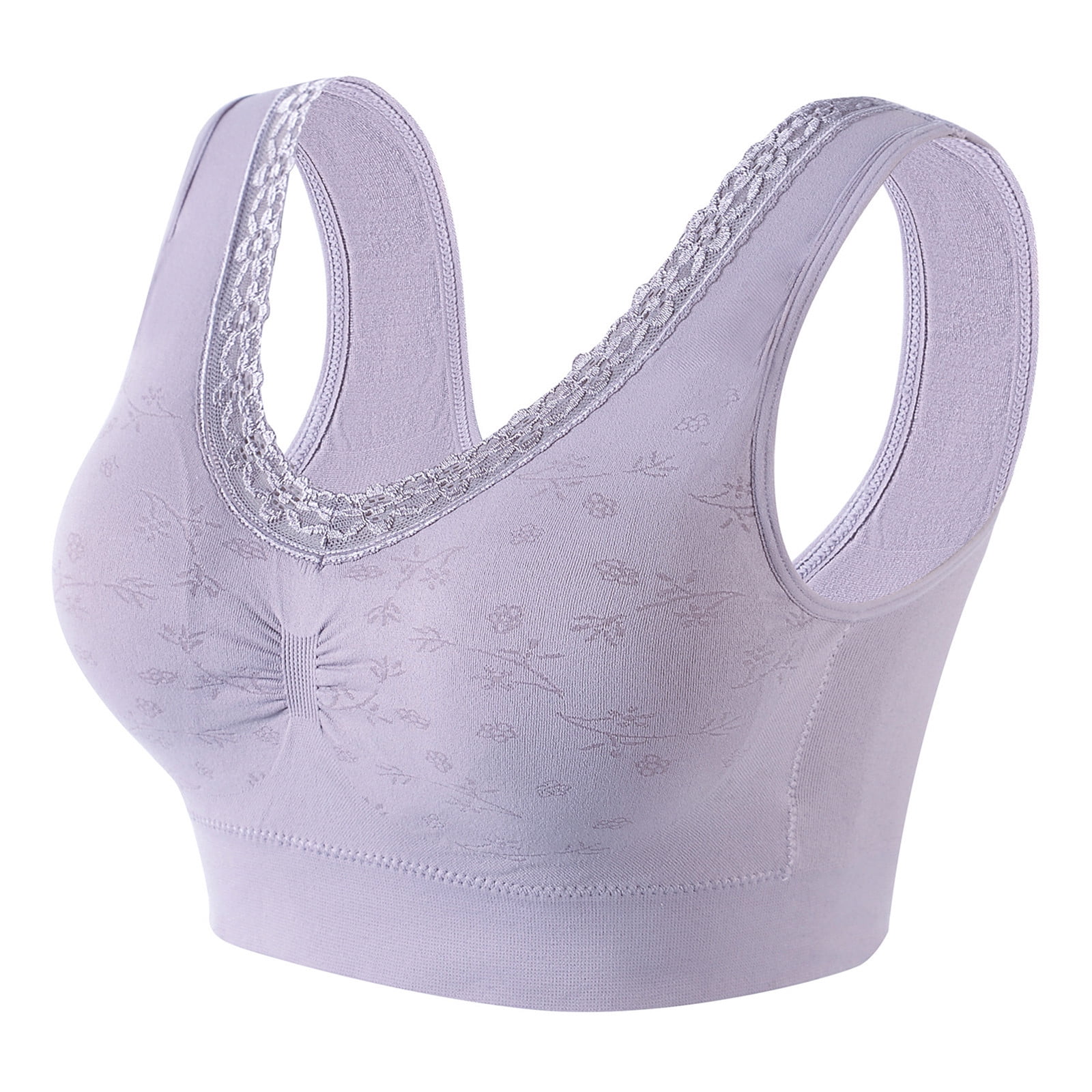 Mallwal Bralettes for Women Push up Seamless Bra Feature VNeck Pushup