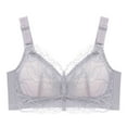 thumbnail image 1 of Bralettes for Women Seamless Bra Feature V-Neck Full-Figure Bra Style W-1588 Gray L, 1 of 4