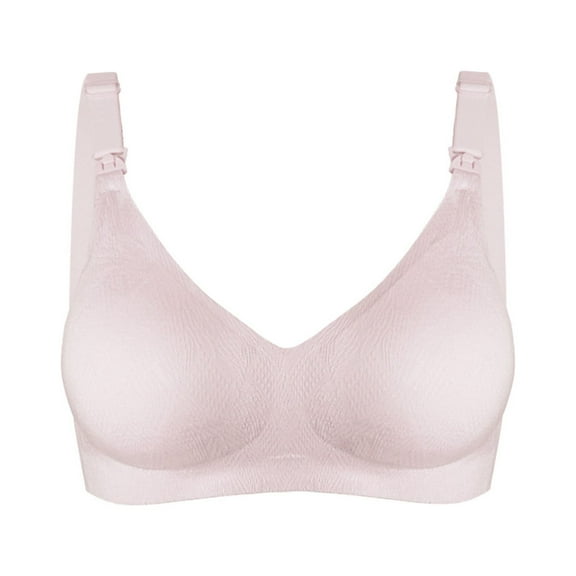 Bralettes for Women with Support Back-Smoothing Bra Feature V-Neck T-Shirt Bra Style W-513 Hook and Eye Closure Soft Bras Wire-Free Pinks 3XL