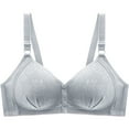 thumbnail image 1 of Bras Plus Size Women Pullover Bra Feature V-Neck Push-up Bra Style W-421 Blue 95, 1 of 3