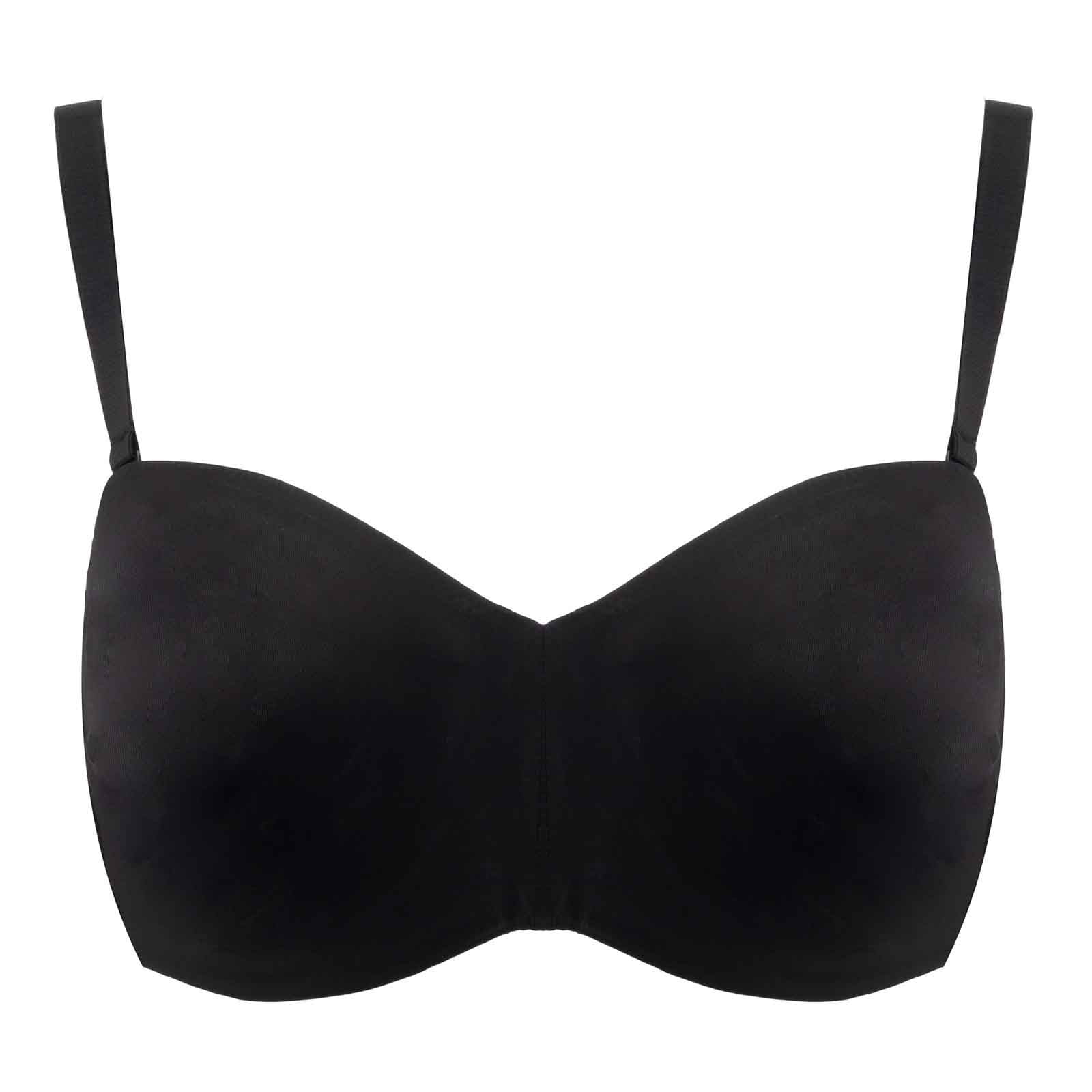 Mallwal Bras for Women Wirefree Lightly Lined Bra Feature V-Neck Nursing Bra Style W-1111 Black