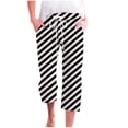 thumbnail image 1 of Capris Women Straight-Leg Pant Leg Cut Women's Plus Size Polyester Plus Size Casual Pants Ladies Capris Pants Style C-146 White M, 1 of 1
