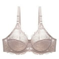 thumbnail image 1 of Comfort Bras Women Lace with Steel Solid Color Double Breasted Push Up Bra V-Neck Seamless Bra Feature Hook and Eye Closure Soft Bra Style Y-342 , Khaki M, 1 of 7