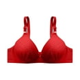 thumbnail image 1 of Comfort Bras for Women Full-Coverage Bra Feature V-Neck Balconette Bra Style W-1313 Red 40, 1 of 4