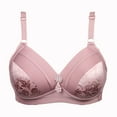 thumbnail image 1 of Comfort Bras for Women Wirefree Back-Smoothing Bra Feature V-Neck Nursing Bra Style W-757 Hook and Eye Closure Bralettes Wine XL, 1 of 4