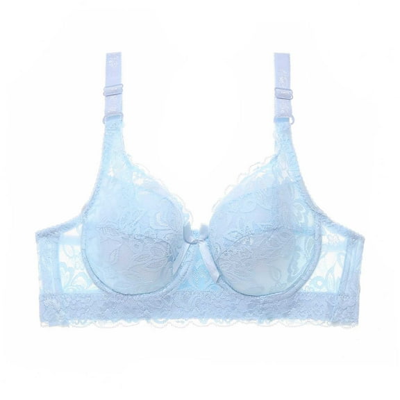 Comfort Padded Underwire Bra Women Convertible Bra Feature V-Neck Full-Figure Bra Style W-1570 Hook and Eye Closure Sports Bras Blue-a XL