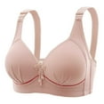 thumbnail image 1 of Comfortable Bra Women Seamless Bra Feature V-Neck Longline Bra Style W-1262 Pinks S, 1 of 2