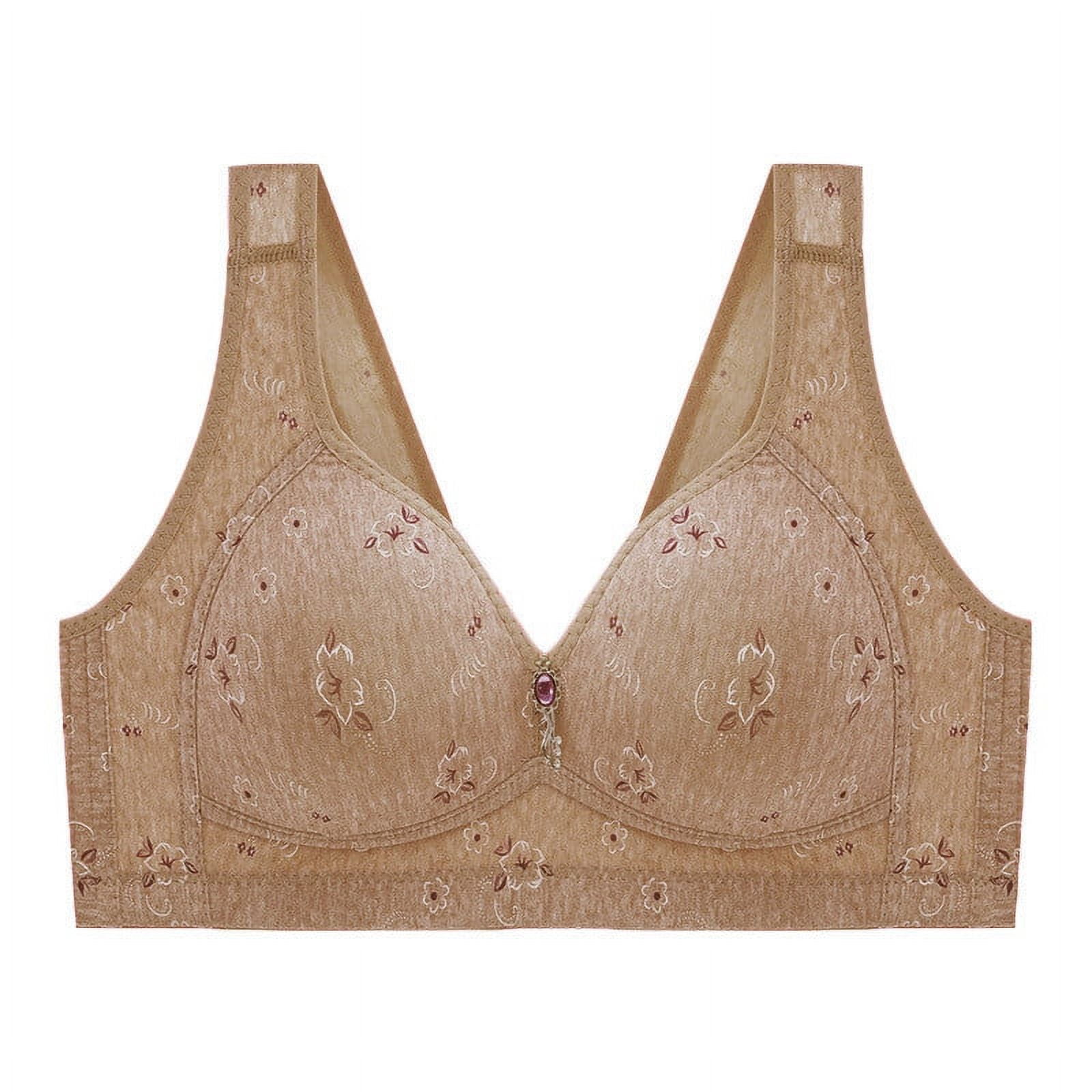 Mallwal Comfortable Bras for Older Women Convertible Bra Feature VNeck Soft Bra Style W179