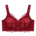 thumbnail image 1 of Comfortable Push up Bras for Women Seamless Bra Feature V-Neck Push-up Bra Style W-1588 Hook and Eye Closure Bras Underwire Wine S, 1 of 2