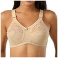 thumbnail image 1 of Comfy Bralettes for Women Ultra Thin Full Cup Bra Without Underwire Lace Bra V-Neck Seamless Bra Feature Hook and Eye Closure Soft Bra Style Y-20 , Khaki 110D, 1 of 8