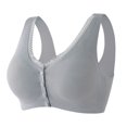 thumbnail image 1 of Comfy Bralettes for Women Pullover Bra Feature V-Neck Training Bra Style W-1105 Gray XL, 1 of 6