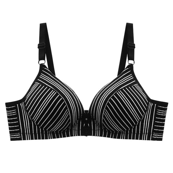 Comfy Bras Women No Underwire Bra Feature V-Neck Molded Bra Style W-1562 Black S