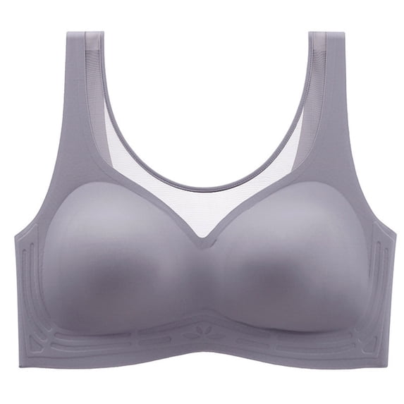 Mallwal Wireless Sports Bras for Women Clearance Comfortable Push up Bras for Women Wire-Free Bra Female Comfortable Bras Ladies No Underwire Bralette Style W-1280 , Bras Full-Coverage Gray m