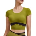 thumbnail image 1 of Cute Bralettes for Women Lightly Lined Bra Feature V-Neck Sport Bra Style W-1414 Green-a L, 1 of 6