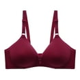 thumbnail image 1 of Cute Bras Women Pullover Bra Feature V-Neck Demi & Balconette Bra Style W-521 Wine S, 1 of 3
