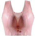 thumbnail image 1 of Cute Bras for Women No Underwire Bra Feature V-Neck Full-Figure Bra Style W-1651 Pinks S, 1 of 4
