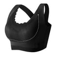 thumbnail image 1 of Cute Sports Bras for Women Padded Bra Feature V-Neck Training Bra Style W-1270 Black M, 1 of 5