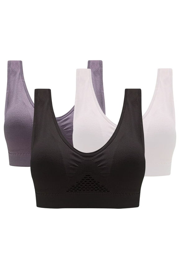 Everyday Bras Women Lightly Lined Bra Feature V-Neck Padded Bra Style W-474 Multi-color 3XL