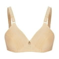 thumbnail image 1 of Everyday Bras for Women Convertible Bra Feature V-Neck Demi & Balconette Bra Style W-1051 Hook and Eye Closure Bras No Wire Khaki XL, 1 of 4