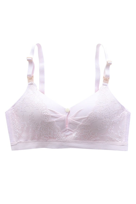 Front Close Bras for Women Padded Bra Feature V-Neck Demi & Balconette Bra Style W-1399 Front Closure Closure Push Up Sports Bras Pinks 42