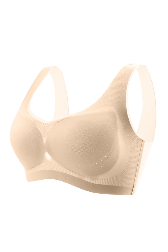 Lace Bralettes for Women Bra Wire-Free Underwear Pullover Bra Everyday Bras V-Neck Convertible Bra Feature Hook and Eye Closure Bralette Bra Style Y-326 , Beige XL