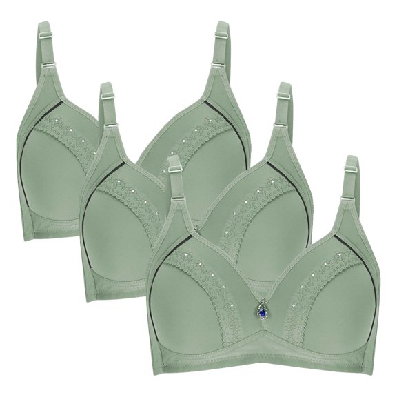 LLYWEY Lace Sports Bras for Women Clearance Push up Sports Bra Ladies Sport Bra Style-695 Women's Plus Multiway Bra Feature Adult Female Sport Sports Bras Green 40B