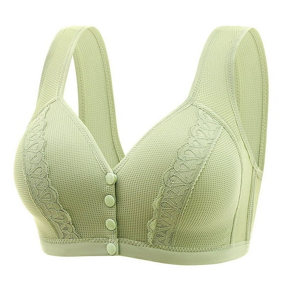 Ladies Bras Women Seamless Bra Feature V-Neck Demi & Balconette Bra Style W-1384 Green 42